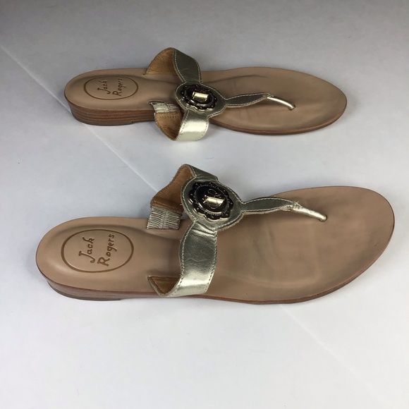 Jack Rogers Larissa Sandal in Platinum Size 8. - Picture 6 of 9